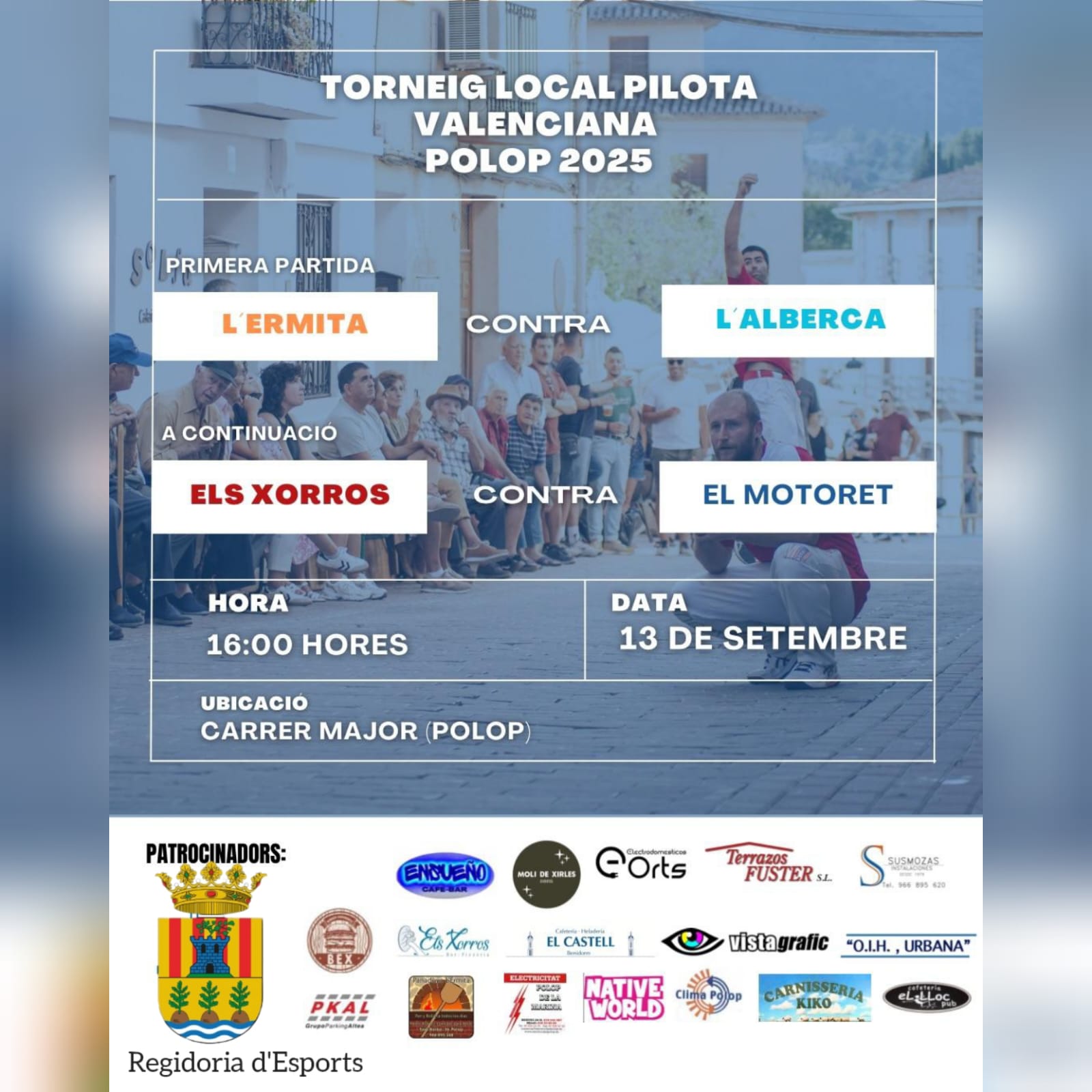 TORNEO LOCAL DE PELOTA VALENCIANA POLOP 2025