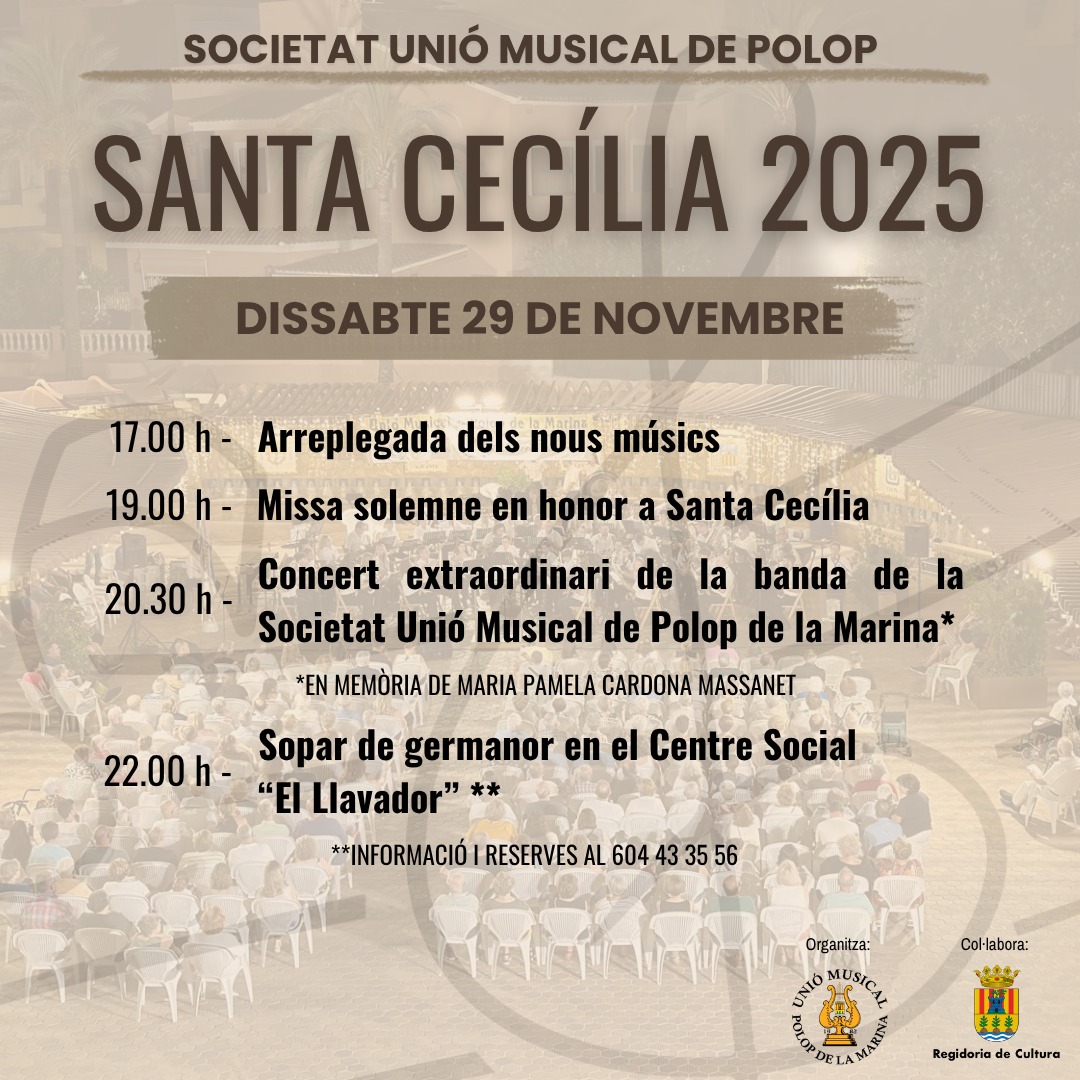 Santa Cecília 2025 – Societat Unió Musical de Polop